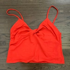 Zara * orange red strappy twist top * size small